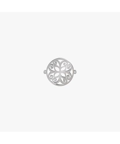 DIJE ACERO CIRCULO MARIPOSA PLATEADO 25*30MM *1MM 2 ARGOLLA