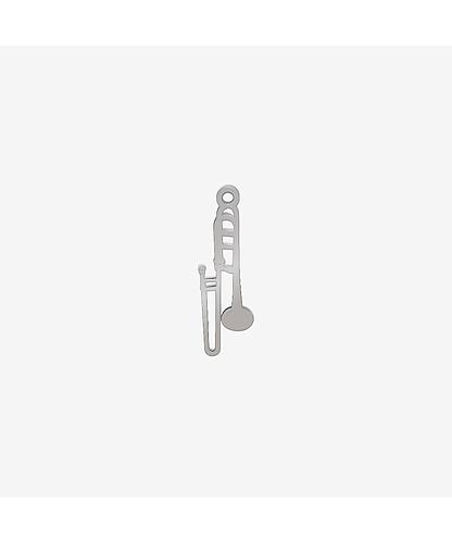 DIJE ACERO TROMBON PLATEADO 22*7MM *1MM 1 ARGOLLA