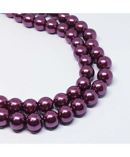 PERLA ACRILICA 10MM MORADO VINO OSCURO #54