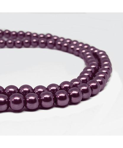 PERLA ACRILICA 6MM MORADO VINO OSCURO #54