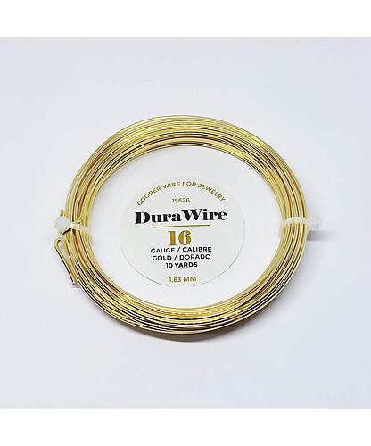 ALAMBRE DURA WIRE BAÑO ORO DORADO #16 *10 YDAS