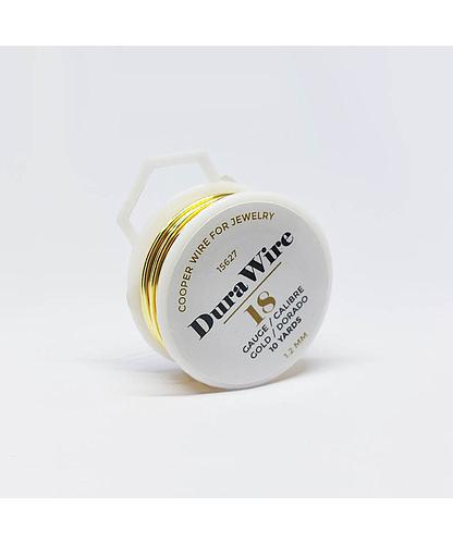ALAMBRE DURA WIRE BAÑO ORO DORADO #18 *10 YDAS