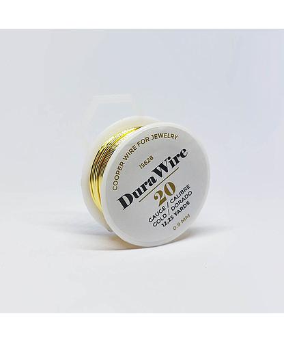 ALAMBRE DURA WIRE BAÑO ORO DORADO #20 *12.25 YDAS