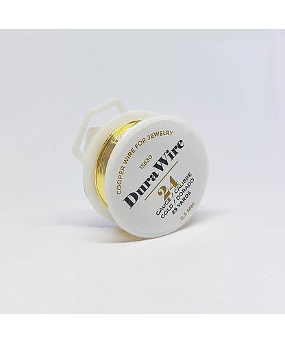 ALAMBRE DURA WIRE BAÑO ORO DORADO #24 *29 YDAS