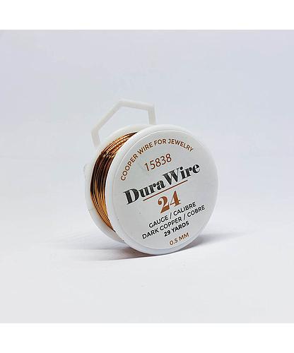 ALAMBRE DURA WIRE BAÑO ORO COBRE #24 *29 YDAS